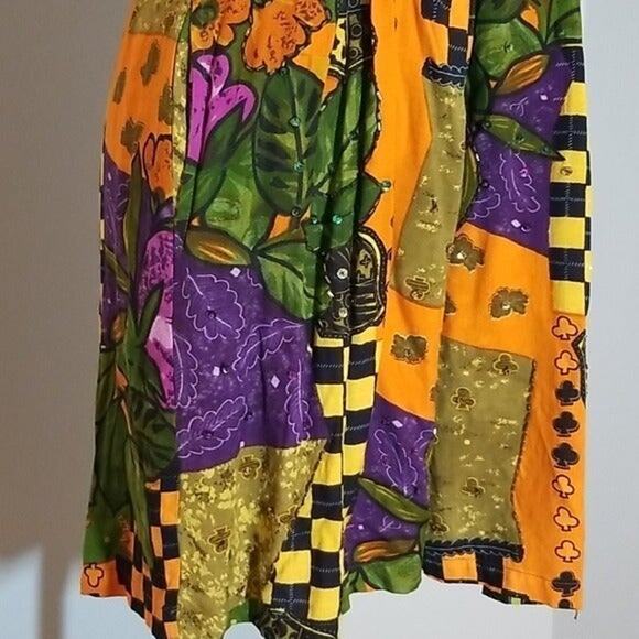 Vintage Boho Embellished Vibrant Romper - Picture 4 of 10